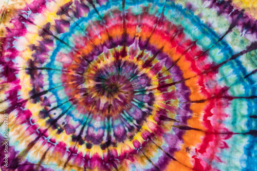 Bright Colorful Abstract Psychedelic Tie Dye Swirl Design Pattern.