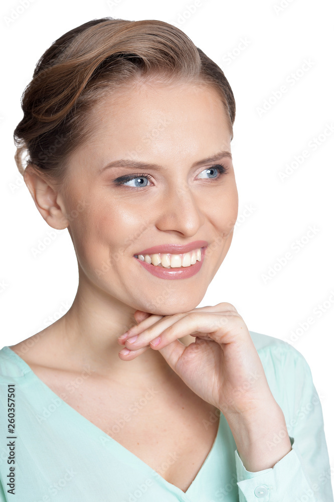 Portrait of beautiful young woman posing isolated Portrait of beautiful young woman posing isolated