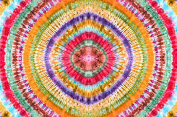 Bright Colorful Abstract Psychedelic Tie Dye Swirl Design Pattern.