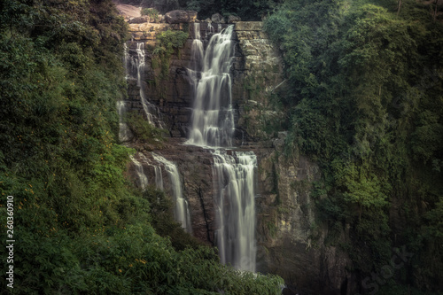 Waterfall scenery landscape Ramboda falls in Sri Lanka Nawara Eliya 