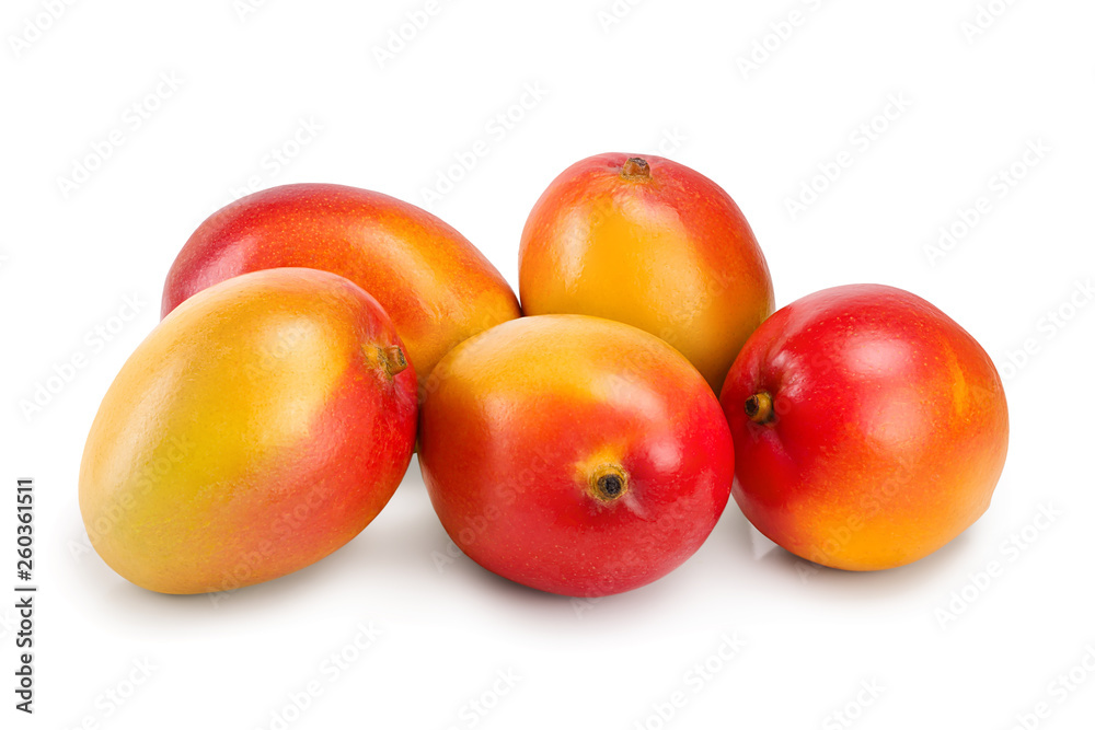Mango fruit isolated on white background close-up