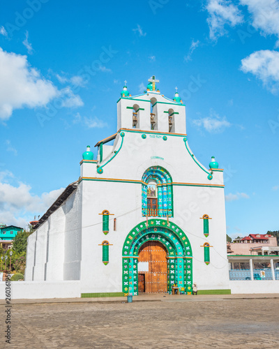 San Juan Chamula Church near San Cristobal de las Casas in Chiapas, Mexico photo