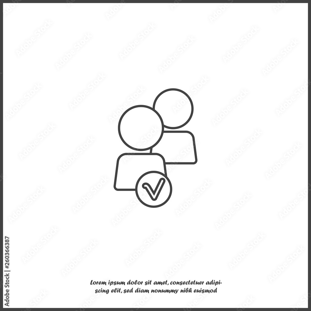 Vector user chat icon. Symbol of interaction of people. Add user on white isolated background. Vector user chat icon. Symbol of interaction of people. Add user on white isolated background.