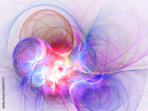Smooth colorful fractal swirl, digital artwork for creative graphic design