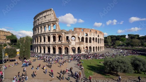 The Colosseum in Rome on a sunny spring day. Rome, Italy,