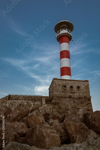 Lighthouse in port Burgas, Black Sea, Bulgaria. - Image