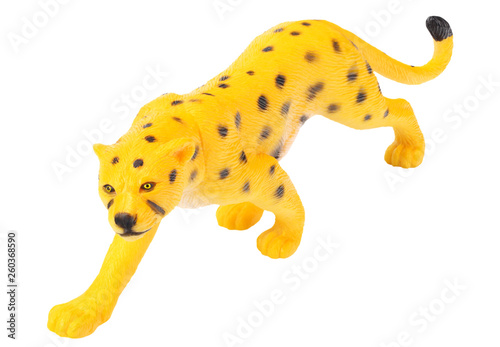 toy jaguar isolated on a white background