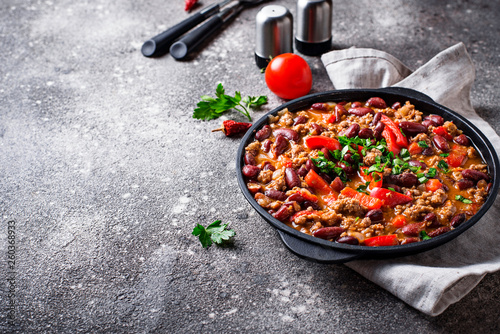 Fotografia Traditional Mexican dish chili con carne