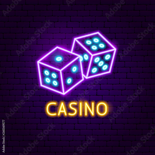 Casino Game Neon Label