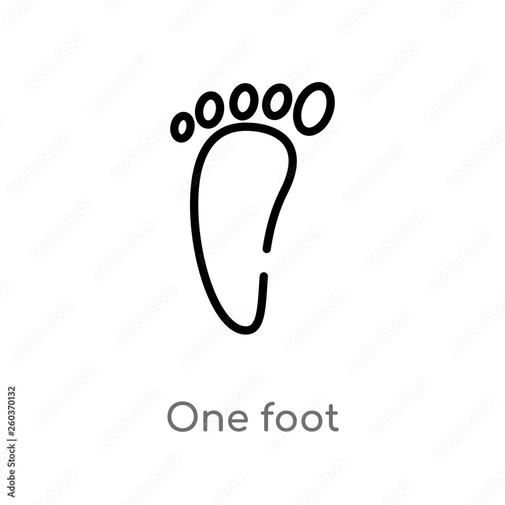 outline one foot vector icon. isolated black simple line element illustration from beauty concept. editable vector stroke one foot icon on white background outline one foot vector icon. isolated black simple line element illustration from beauty concept. editable vector stroke one foot icon on white background