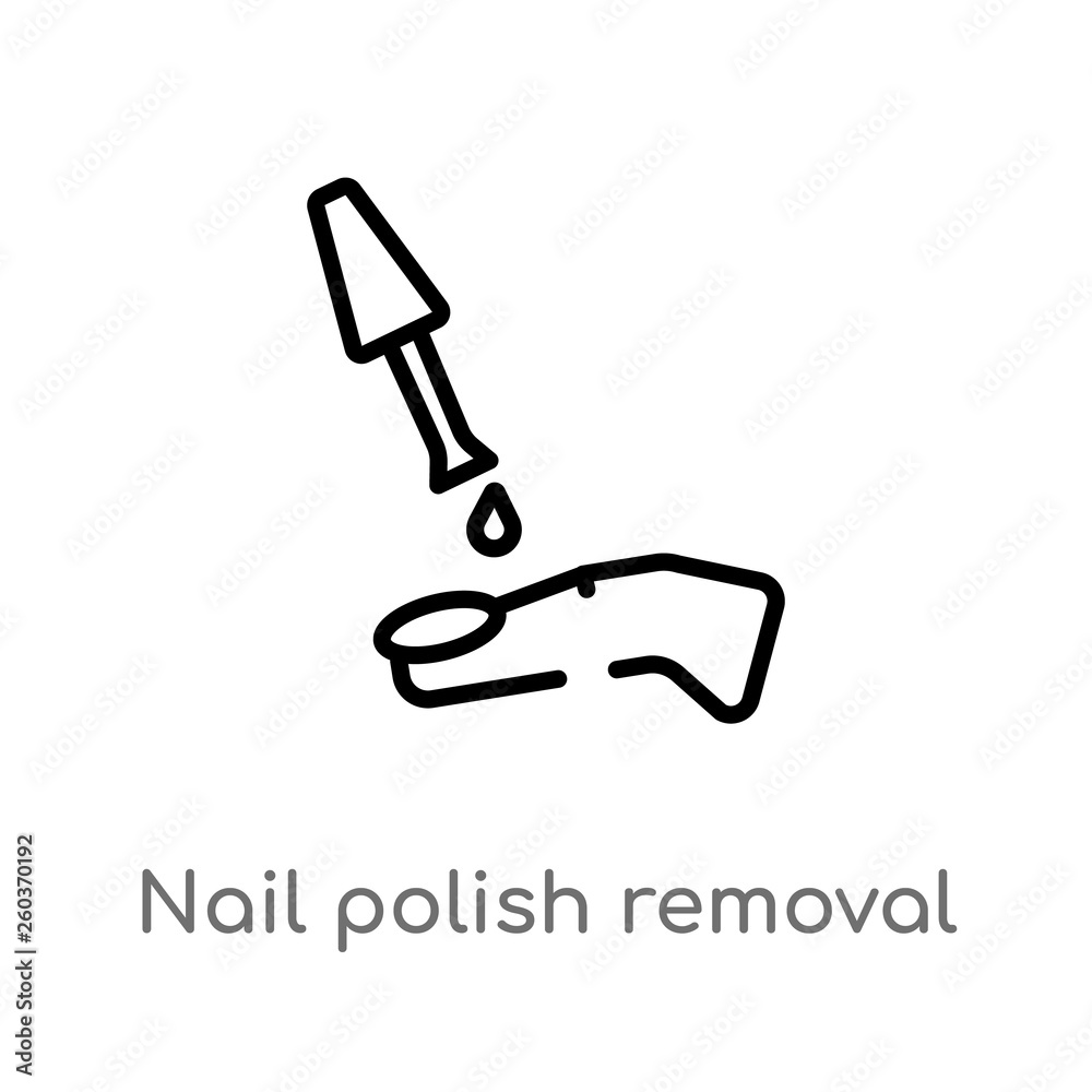 outline nail polish removal vector icon. isolated black simple line element illustration from beauty concept. editable vector stroke nail polish removal icon on white background outline nail polish removal vector icon. isolated black simple line element illustration from beauty concept. editable vector stroke nail polish removal icon on white background