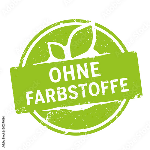 grünes siegel ohne Farbstoffe