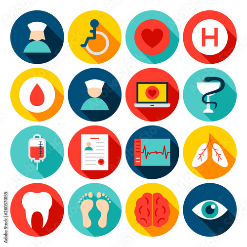 Medical Hospital Flat Icons