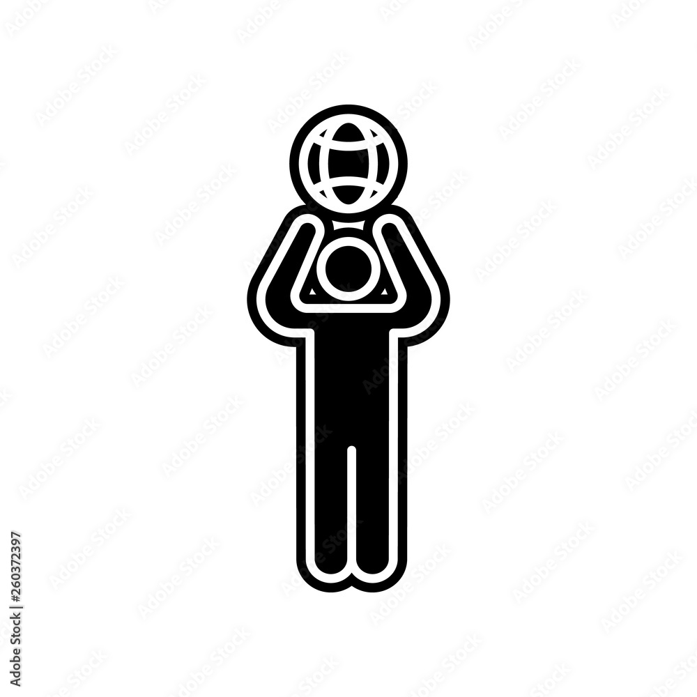 man and globe icon. Element of Media, Press for mobile concept and web apps icon. Glyph, flat icon for website design and development, app development man and globe icon. Element of Media, Press for mobile concept and web apps icon. Glyph, flat icon for website design and development, app development