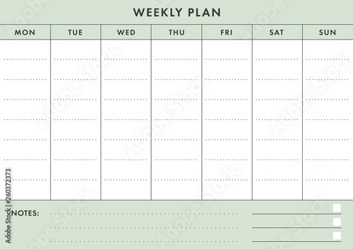Printable A4 Basic Weekly Planner (Live Stroke Path) photo