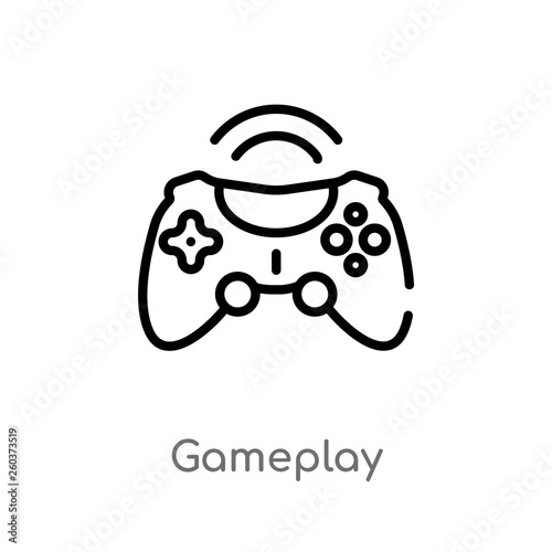 фотографія outline gameplay vector icon