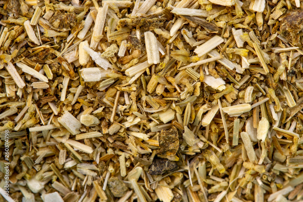 Kamille getrocknete Blüten, Close up, Gesunde Heilkräuter Homoöpathie