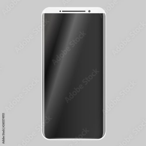 touchscreen cellphone tablet smartphone isolated on white background. vector illustration