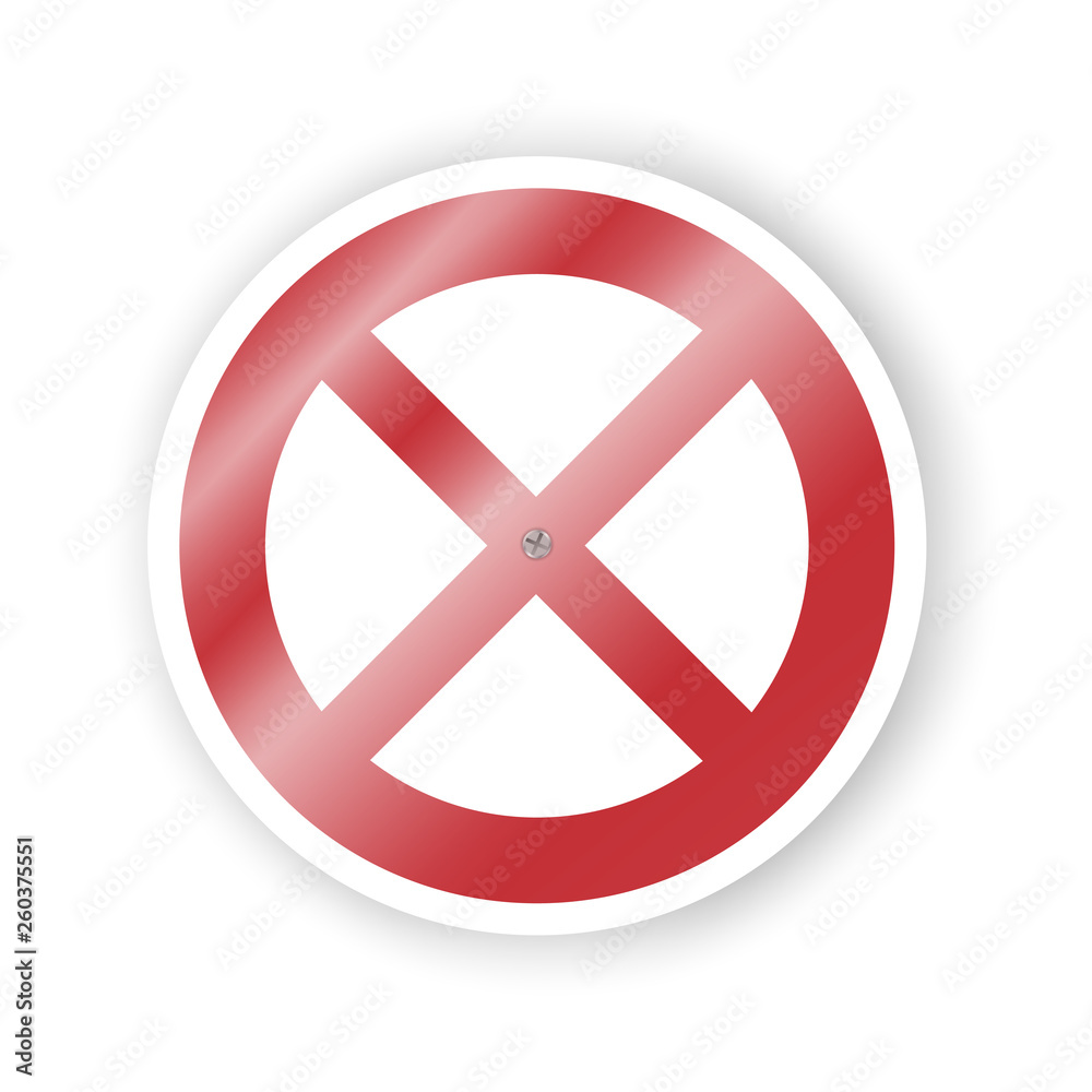 Sign ban, prohibition. No Sign. No symbol. Not Allowed isolated on white background. Vector illustration Sign ban, prohibition. No Sign. No symbol. Not Allowed isolated on white background. Vector illustration