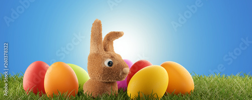 small cute Easter bunny wit...