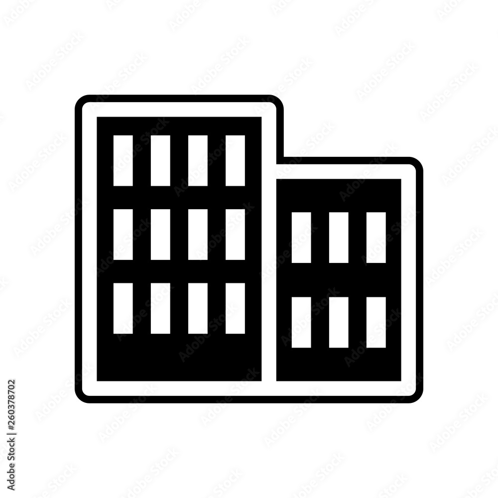 residential building icon. Element of Buildings for mobile concept and web apps icon. Glyph, flat icon for website design and development, app development