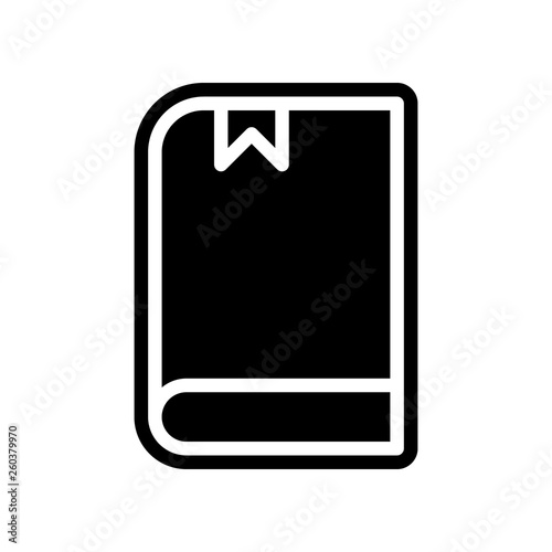 book with a bookmark icon. Element of Science for mobile concept and web apps icon. Glyph, flat icon for website design and development, app development