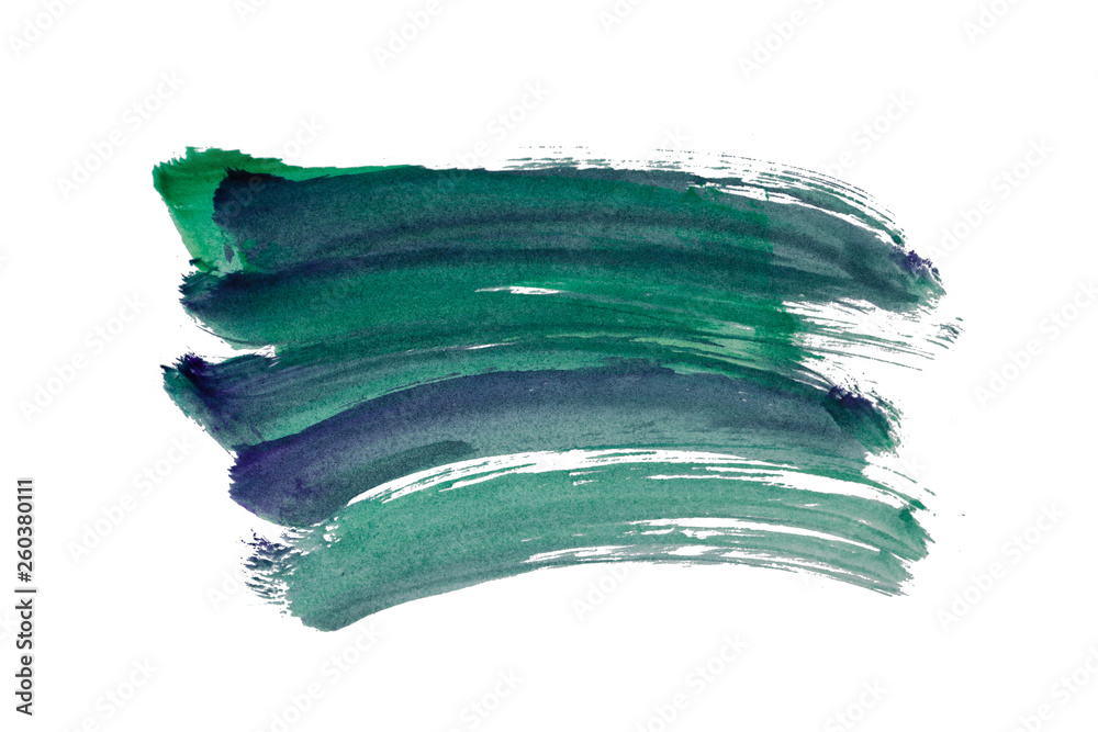 Fototapeta premium Abstract watercolor spot on white textured paper. Isolated. Hand-drawn background. Aquarelle brush stains on paper. For design, web, card, text, decoration, surfaces. Copy Space.