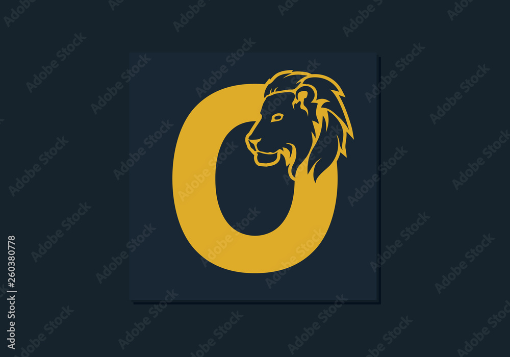 Lion head inside letter O. Abstract, creative emblem for logotype, brand identity, company, corporate, entity name. Modern simple luxury template alphabet. Letter Design Vector. Animal concept. EPS Lion head inside letter O. Abstract, creative emblem for logotype, brand identity, company, corporate, entity name. Modern simple luxury template alphabet. Letter Design Vector. Animal concept. EPS