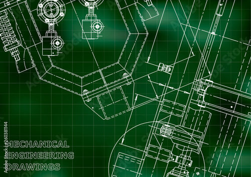 Blueprint  Sketch. Vector engineering illustration