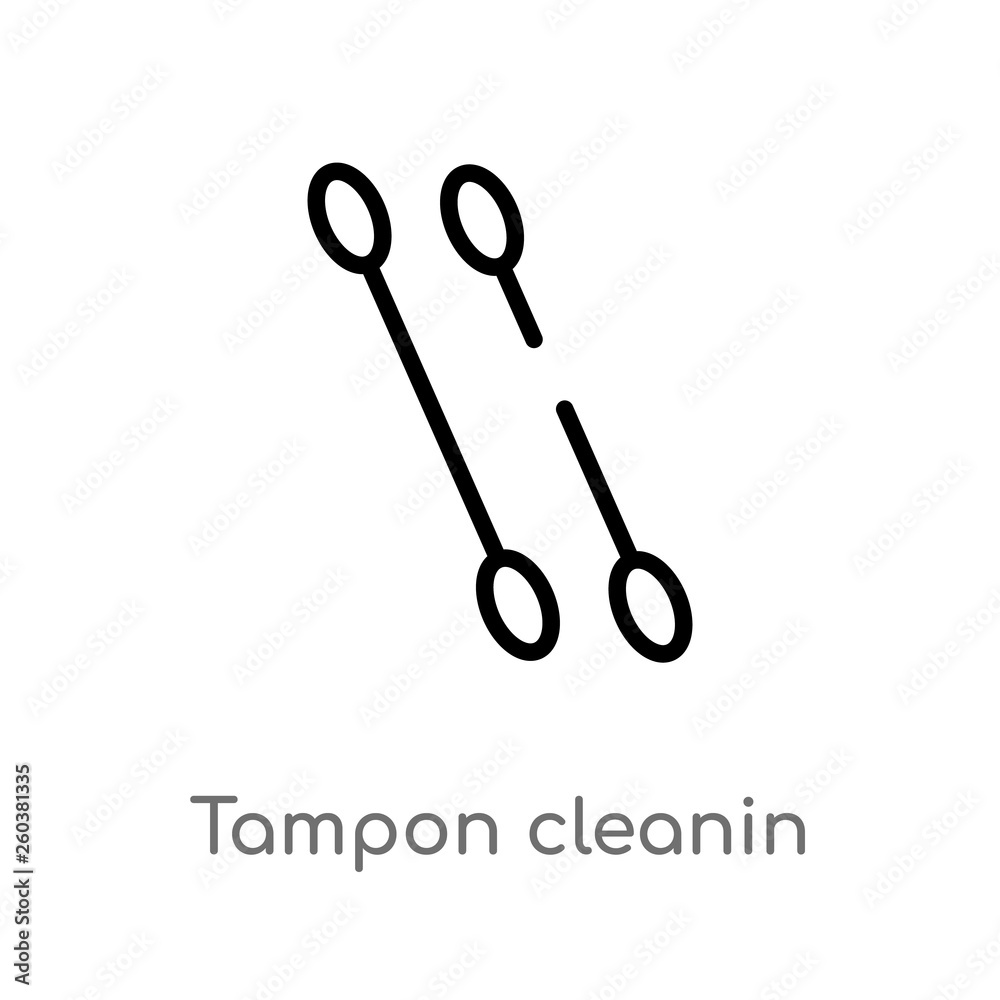 outline tampon cleanin vector icon. isolated black simple line element illustration from cleaning concept. editable vector stroke tampon cleanin icon on white background outline tampon cleanin vector icon. isolated black simple line element illustration from cleaning concept. editable vector stroke tampon cleanin icon on white background
