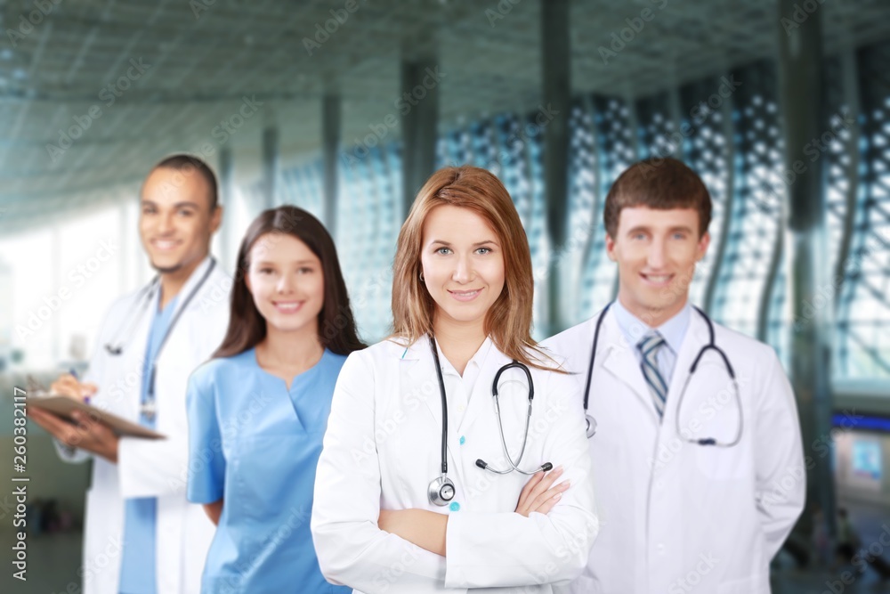 Confident Medical team at hospital Confident Medical team at hospital