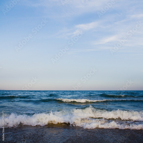 Fototapeta Naklejka Na Ścianę i Meble -  Sea waves and sandy beach