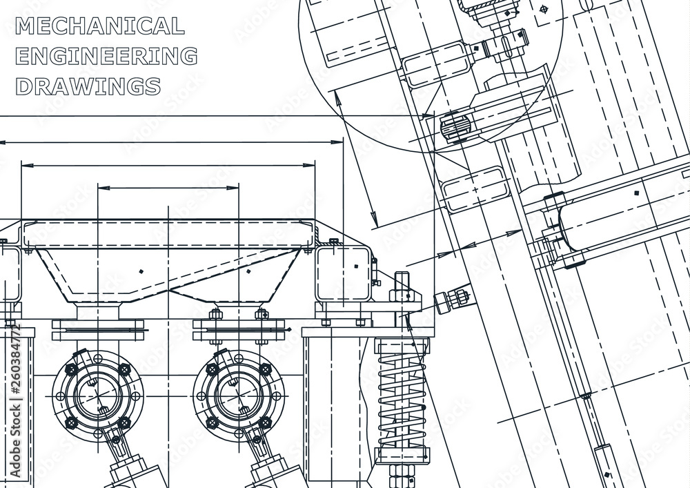 Sketch. Vector engineering illustration. Cover, flyer, banner, background. Instrument-making drawings. Mechanical engineering drawing. Technical illustrations, backgrounds Sketch. Vector engineering illustration. Cover, flyer, banner, background. Instrument-making drawings. Mechanical engineering drawing. Technical illustrations, backgrounds