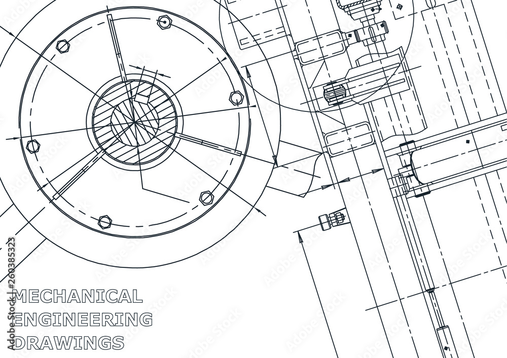 Cover, flyer, banner. Vector engineering illustration. Blueprint, background. Instrument-making Cover, flyer, banner. Vector engineering illustration. Blueprint, background. Instrument-making
