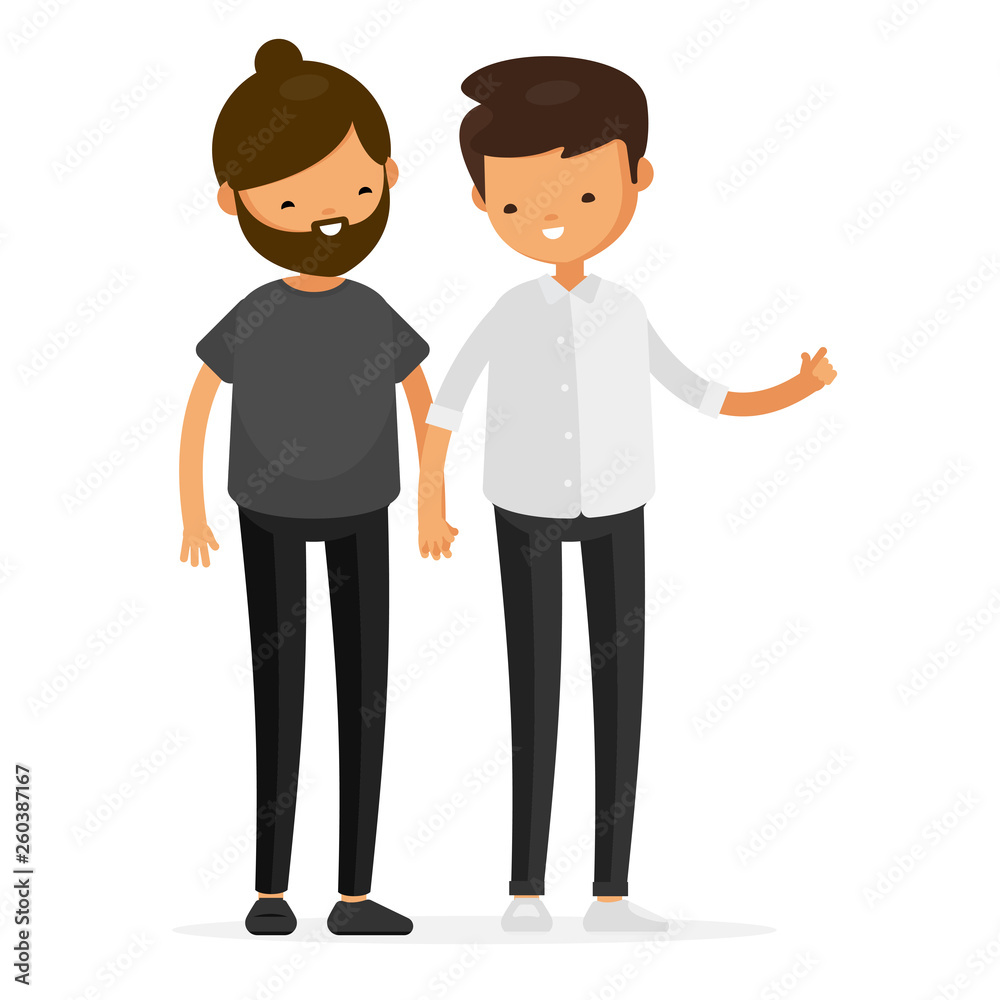 Couple Man Woman Relationship Gay LGBT Boyfriend Girlfriend Love Character in Casual Cloth Isolated Set Couple Man Woman Relationship Gay LGBT Boyfriend Girlfriend Love Character in Casual Cloth Isolated Set