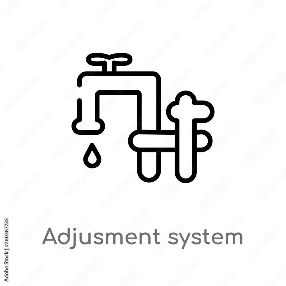 outline adjusment system vector icon. isolated black simple line element illustration from construction concept. editable vector stroke adjusment system icon on white background outline adjusment system vector icon. isolated black simple line element illustration from construction concept. editable vector stroke adjusment system icon on white background