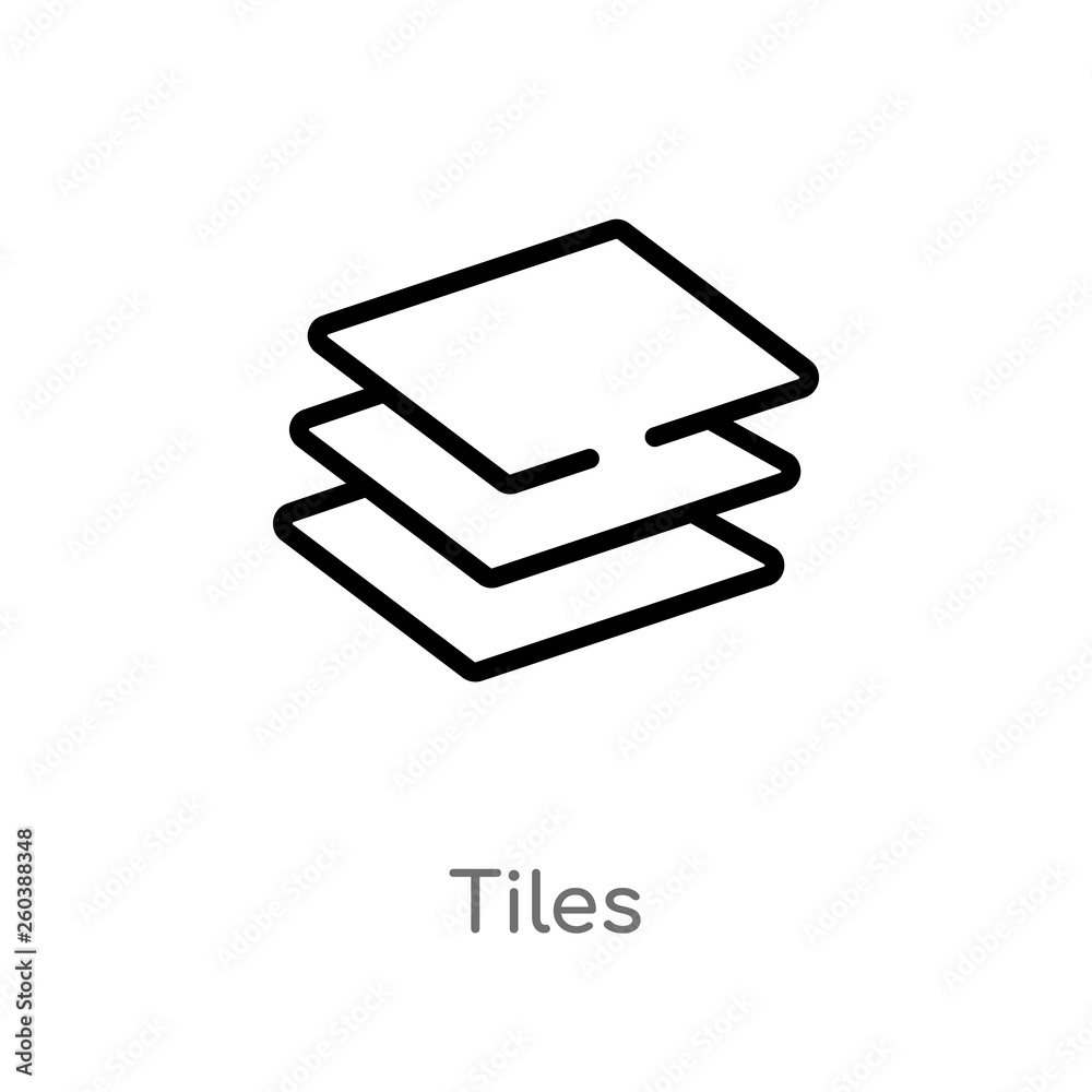 outline tiles vector icon. isolated black simple line element illustration from construction tools concept. editable vector stroke tiles icon on white background outline tiles vector icon. isolated black simple line element illustration from construction tools concept. editable vector stroke tiles icon on white background
