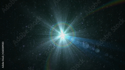 Real Lens Flare Shot in Studio over Black Background. Easy to add as Overlay or Screen Filter over Photos.