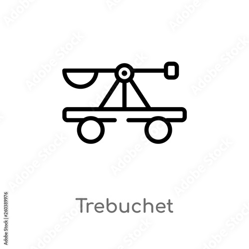 outline trebuchet vector icon Fototapete