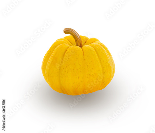 yellow pumpkin isolated on  white background
