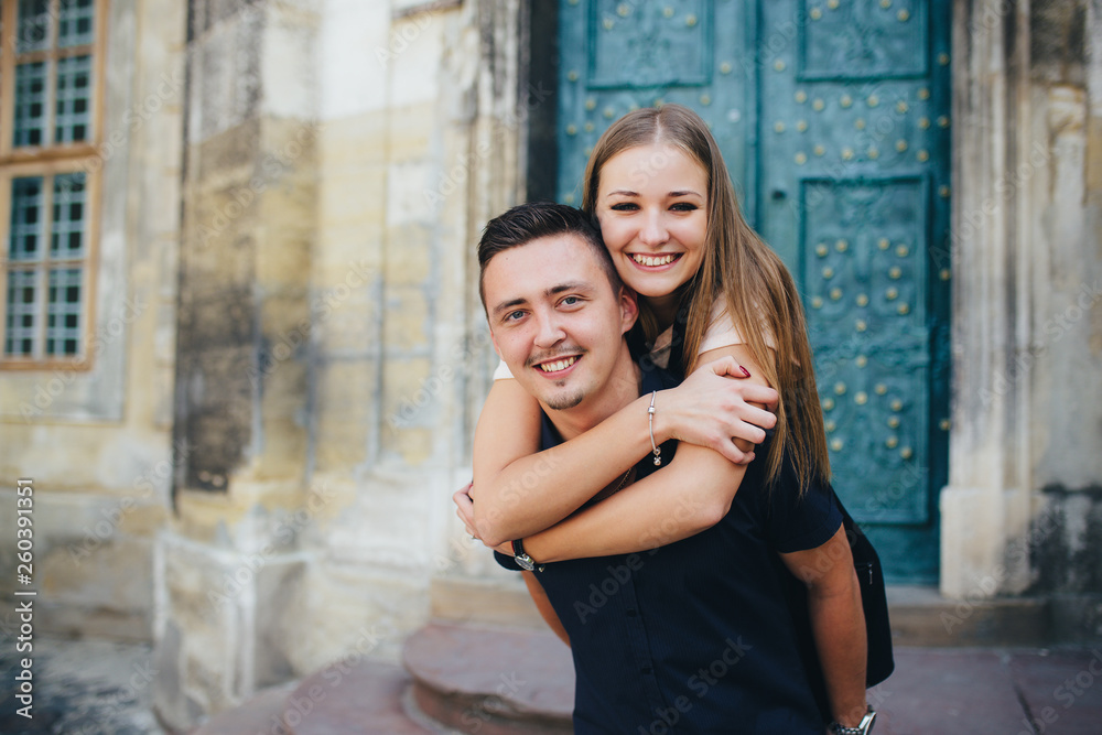 Lovely portrait of a young couple.