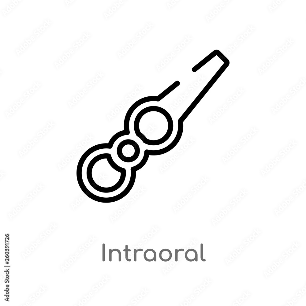 outline intraoral vector icon. isolated black simple line element illustration from dentist concept. editable vector stroke intraoral icon on white background outline intraoral vector icon. isolated black simple line element illustration from dentist concept. editable vector stroke intraoral icon on white background