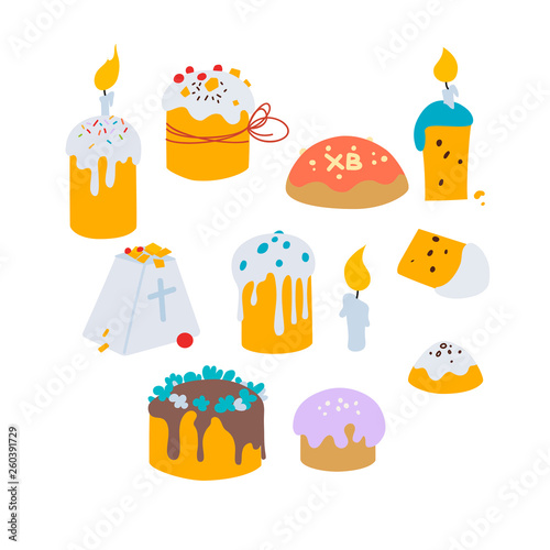 Easter cakes set