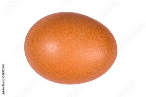 One hen egg isolated on a white background