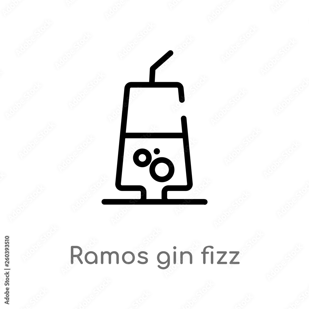 outline ramos gin fizz vector icon. isolated black simple line element illustration from drinks concept. editable vector stroke ramos gin fizz icon on white background outline ramos gin fizz vector icon. isolated black simple line element illustration from drinks concept. editable vector stroke ramos gin fizz icon on white background