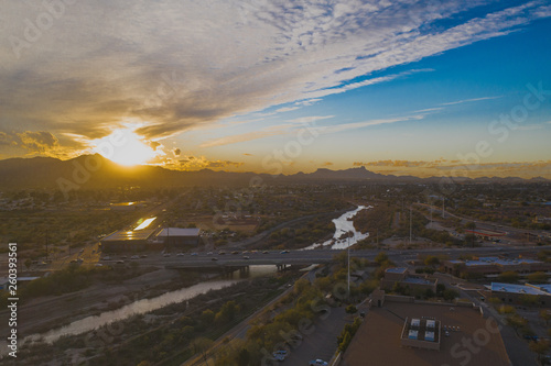 Aerial View of Sunset