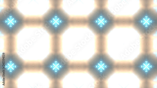 Designer abstract background with glowing individual shapes.