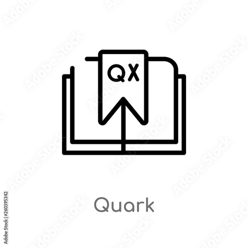 outline quark vector icon. isolated black simple line element illustration from edit tools concept. editable vector stroke quark icon on white background