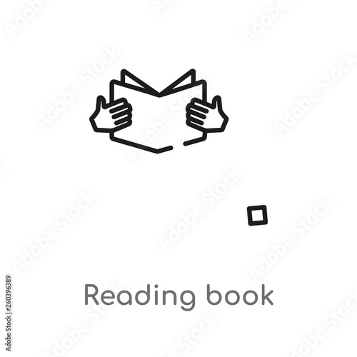 outline reading book vector icon. isolated black simple line element illustration from education concept. editable vector stroke reading book icon on white background