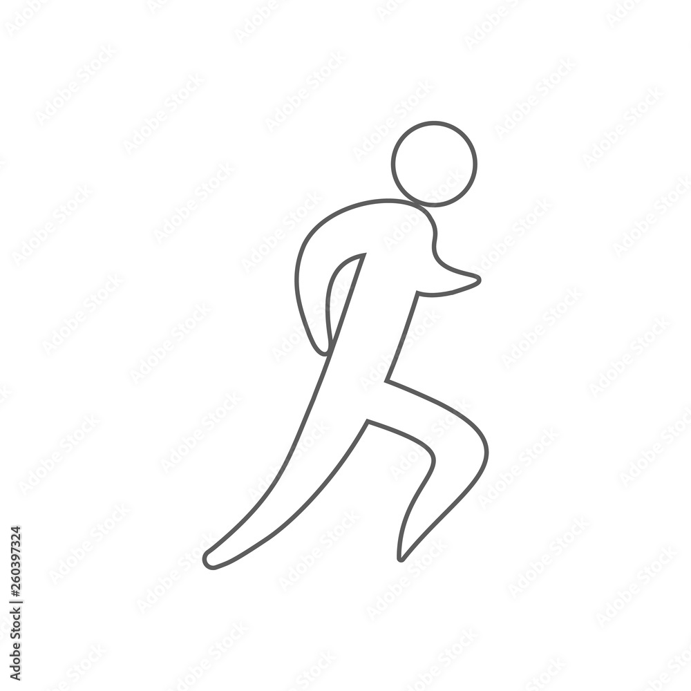 logo of the runner icon. Element of Sport for mobile concept and web apps icon. Outline, thin line icon for website design and development, app development logo of the runner icon. Element of Sport for mobile concept and web apps icon. Outline, thin line icon for website design and development, app development